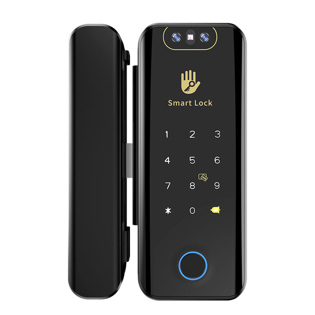 TT Lock Enabled Glass Door Smart Lock with App Control and Access Features