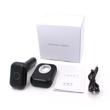 Portable Wireless 2D Barcode Scanner with Bluetooth, 2.4G and USB Cradle