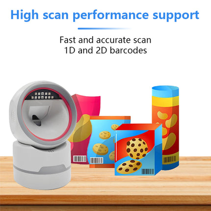 Desktop 2D Barcode Scanner with USB Connection for QR and 1D/2D Code Reading
