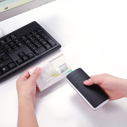 Compact Pocket Barcode Scanner with Bluetooth, USB and 20m Wireless Range