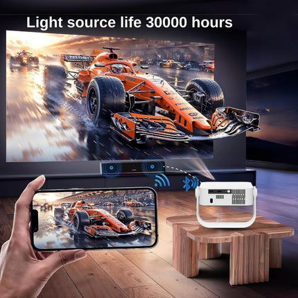 Compact 1080P LCD Home Projector with Android 12 and Built-in Speakers