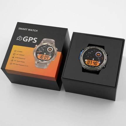 AMOLED Smart Watch with 1.43 Inch HD Display, Bluetooth Calling and 5ATM Waterproof