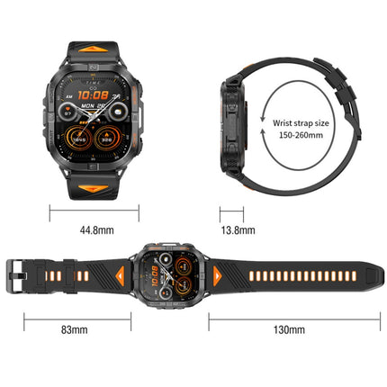 Rechargeable Smart Fitness Watch with Compass, AMOLED Display and 14 Sport Modes