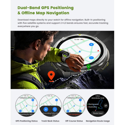 Outdoor Smart Watch with AMOLED Display, 100+ Sports Modes and Voice Assistant