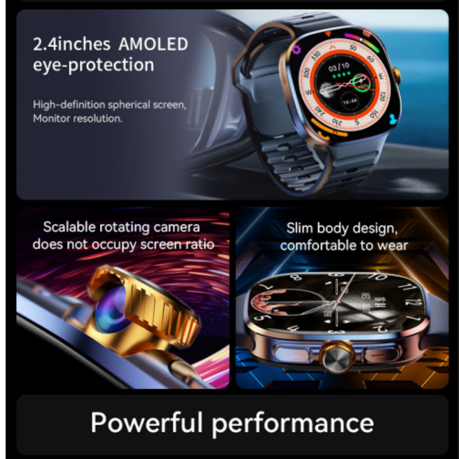 Smart 4G Android Watch with AMOLED Screen, WiFi, Camera and Bluetooth Calling