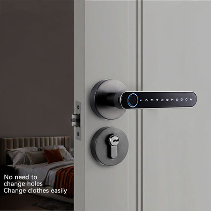 Electronic Smart Door Lock with Fingerprint Access, Password Keypad and Bluetooth App