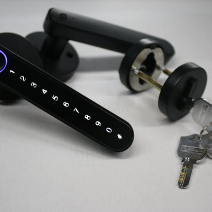 Electronic Smart Door Lock with Fingerprint Access, Password Keypad and Bluetooth App