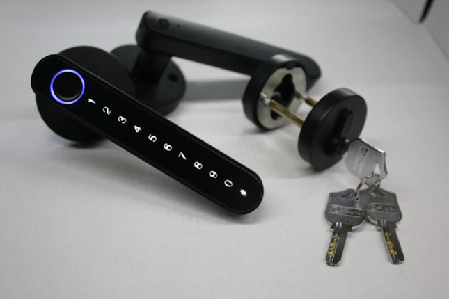 Electronic Smart Door Lock with Fingerprint Access, Password Keypad and Bluetooth App