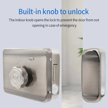 WiFi Smart Rim Door Lock with Fingerprint Reader, RFID, Digital Keypad and IP65 Rating
