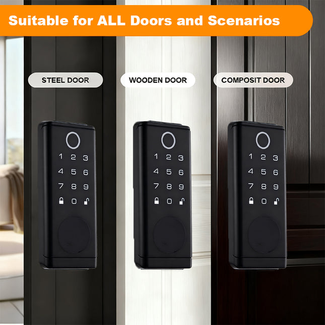 Rechargeable Smart Backpack Lock with Fingerprint Access, Bluetooth App and Key Unlock