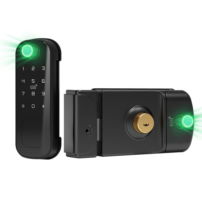 Waterproof Smart WiFi Door Lock with Fingerprint PIN Card Key and App Access