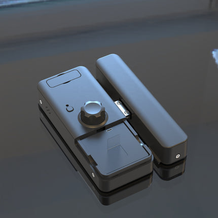 Electronic Sliding Door Lock with WiFi, Bluetooth and Key Unlock for Glass and Wood Doors