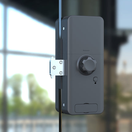 Electronic Sliding Door Lock with WiFi, Bluetooth and Key Unlock for Glass and Wood Doors