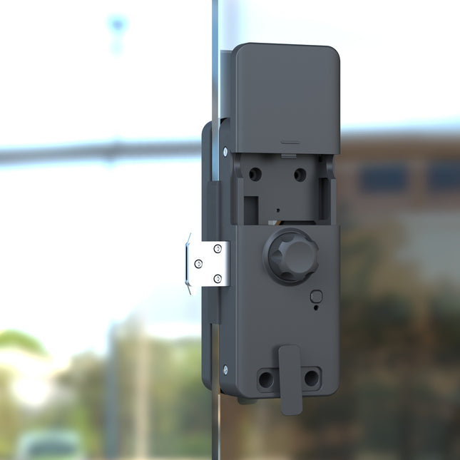Electronic Sliding Door Lock with WiFi, Bluetooth and Key Unlock for Glass and Wood Doors