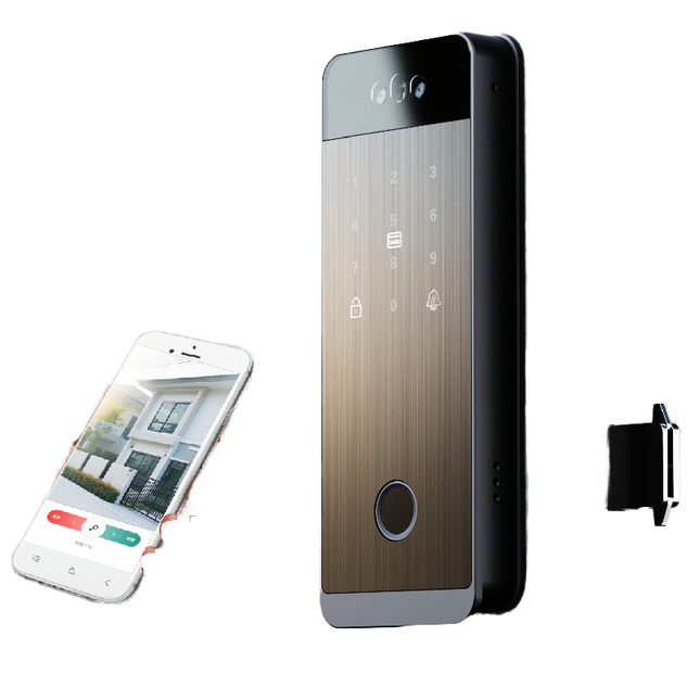 Smart Digital Door Lock with 3D Face Recognition, Fingerprint, Password, Card and App Unlock
