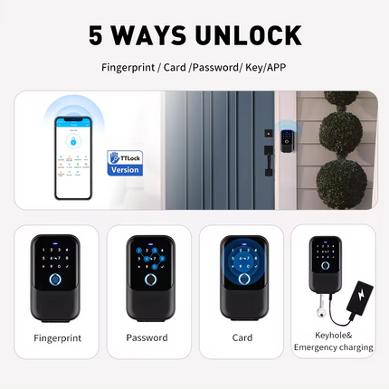 Smart Electronic Key Safe Box Wall Mounted with Wi-Fi and Bluetooth Access