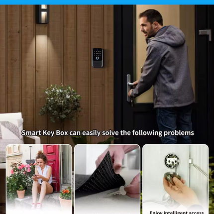 Smart Electronic Key Safe Box Wall Mounted with Wi-Fi and Bluetooth Access
