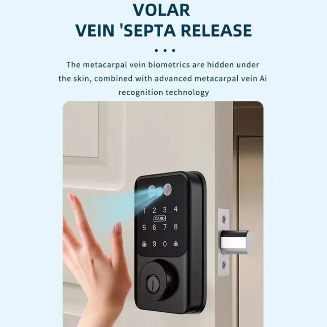 Smart Digital Door Lock with Face Recognition, Palm Print, Password and Bluetooth Access