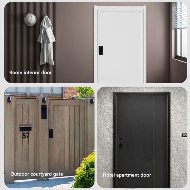 Smart Electronic Door Lock with Fingerprint, Password, IC Card, App Control and Key Access