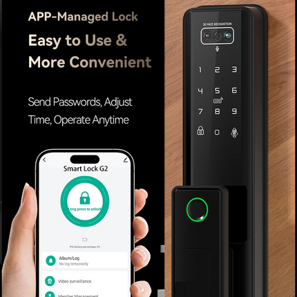 Wi-Fi Smart Video Peephole Door Camera with Indoor Display, Two-Way Audio and Motion Alerts