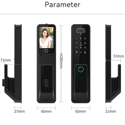Wi-Fi Smart Video Peephole Door Camera with Indoor Display, Two-Way Audio and Motion Alerts