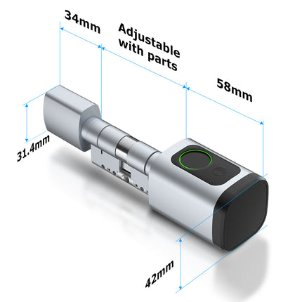 ANSI Grade 3 Double Cylinder Door Lock with 60mm Backset Nickel Plated Finish and 2 Keys