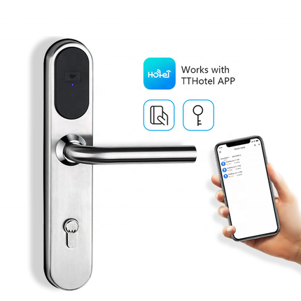 Electronic RFID Hotel Door Lock 304 Stainless Steel Smart Lock for Hotel Sliding Doors