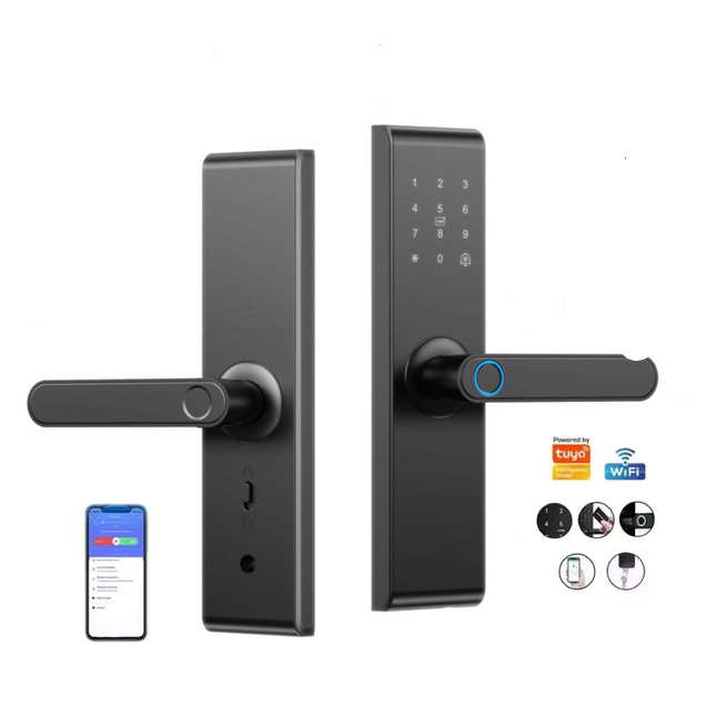 Digital WiFi Door Lock with Fingerprint and Password Access for Home and Office Doors
