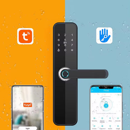 Smart Fingerprint Door Lock with RFID, Wi-Fi and Bluetooth for Wooden Doors