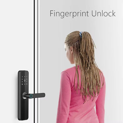 Smart Fingerprint Door Lock with RFID, Wi-Fi and Bluetooth for Wooden Doors