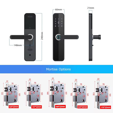 Smart Fingerprint Door Lock with RFID, Wi-Fi and Bluetooth for Wooden Doors