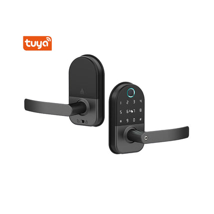 Smart Fingerprint Door Lock with App Control Password Card Key Access for Wooden Doors