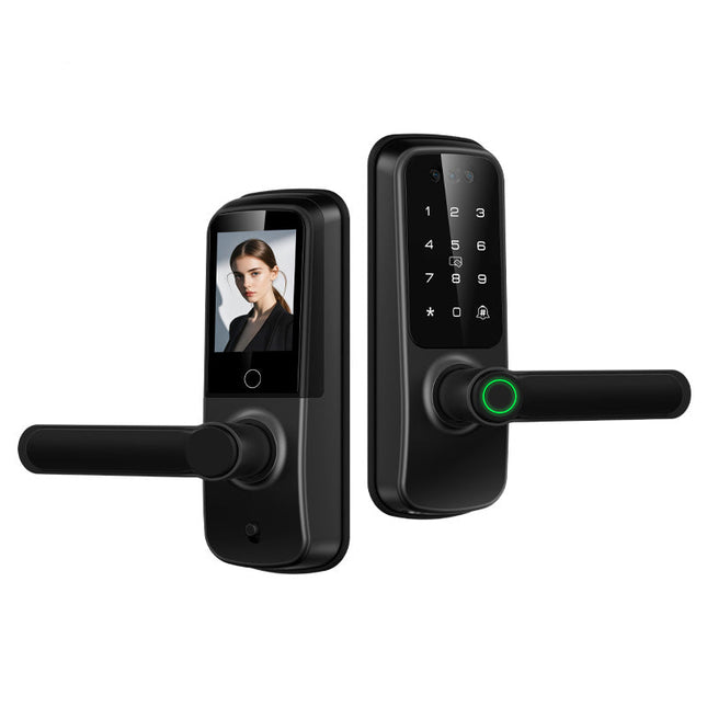 Smart Fingerprint Door Lock with Camera, Keypad, App Control, RFID Card and Key Access