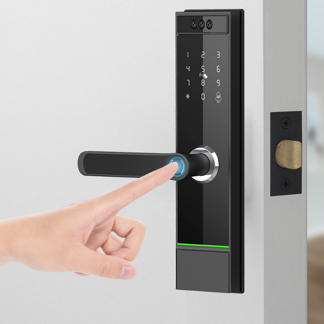 Wi-Fi Smart Door Lock with Fingerprint Recognition, PIN Code, Card and Keyless Entry