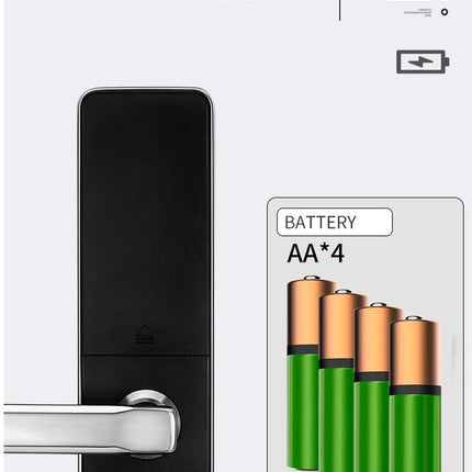 Smart Fingerprint Door Lock with App Control, Password, Card and Key Access for Outdoor Doors