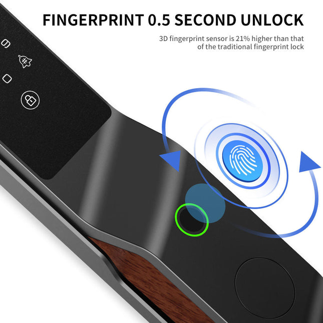 Smart Video Intercom Door Lock with 3D Face Recognition, Fingerprint and Card Access