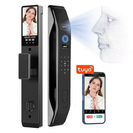 Smart Fingerprint Door Lock with Face Recognition, Tuya App Access and Cloud Connectivity