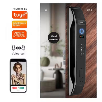 Smart Fingerprint Door Lock with Face Recognition, Tuya App Access and Cloud Connectivity