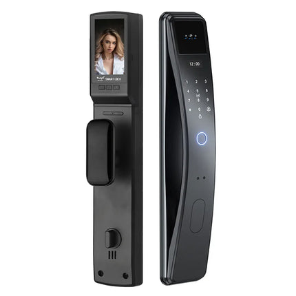 Smart WiFi Video Door Lock with Fingerprint, Face Recognition, Password and Key Unlock
