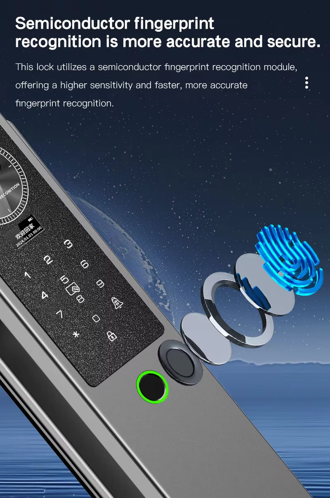Intelligent Smart Door Lock with Face Recognition, Palm Vein, Fingerprint Access and Camera
