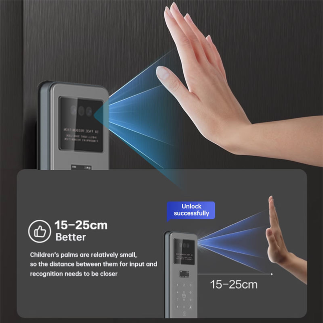 3D Face Recognition Smart Door Lock with WiFi Video Intercom and Fingerprint Access