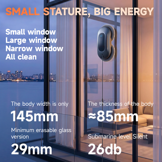 Portable Automatic Glass Cleaning Robot with Gyroscope Navigation and Multiple Cleaning Modes