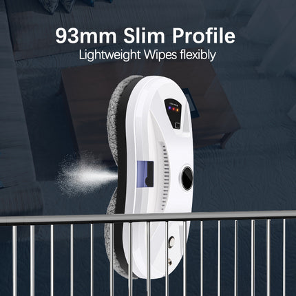 Electric Window Cleaning Robot with 3 Cleaning Modes, 180 Minute Backup Battery and 70ml Water Tank