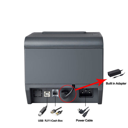 Compact 80mm Thermal Receipt Printer with USB and Ethernet for Retail POS