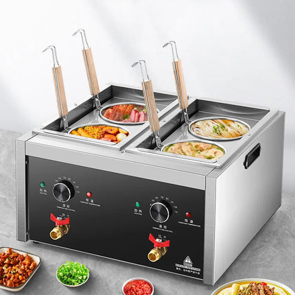 Commercial Electric Pasta Cooker with Dual Stainless Steel Water Tanks for Noodles and Ramen