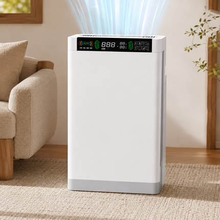 Smart Portable Air Purifier with HEPA H13 Filter, Remote Control, PM2.5 Display and 24H Timer