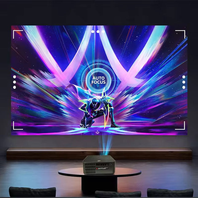 Smart LED Home Projector with Android, Auto Focus, Auto Keystone and Wireless Screen Mirroring