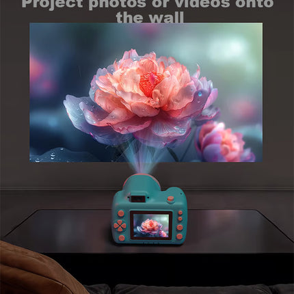 Rechargeable Digital Camera with Built-In Mini Projector, 2.8 Inch Screen and Photo Effects