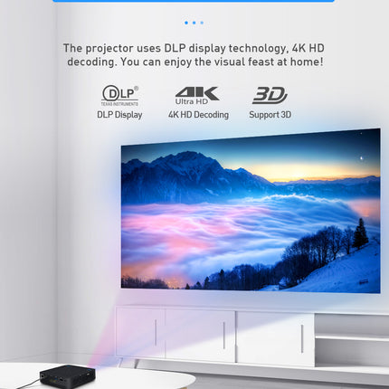Compact Android DLP Projector with Dual Band WiFi, HDMI and Auto Keystone Correction