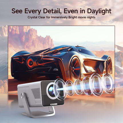 1080P Full HD Auto Focus LED Projector with Short Throw Design and 1000 ANSI Lumens